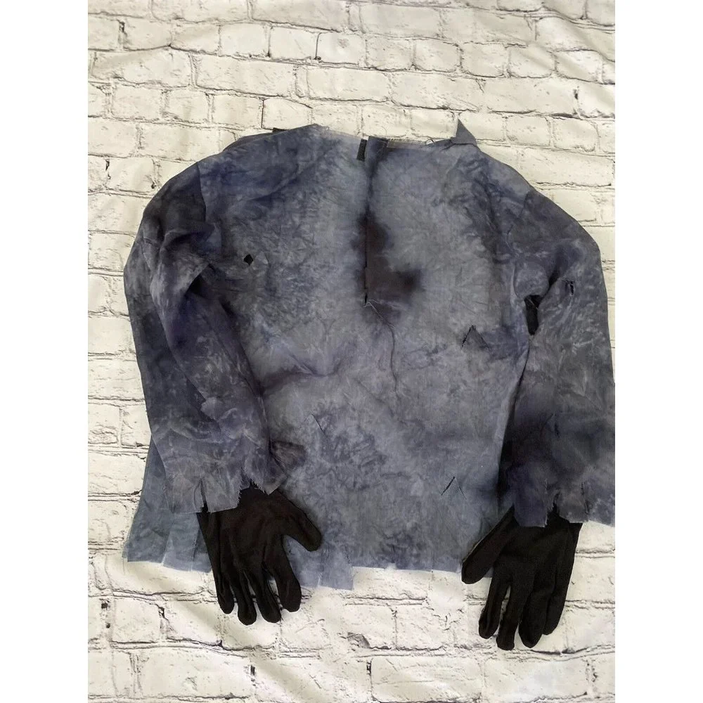 Costume Rotten Walking Corpse Zombie Top Gloves Costume Kids Size M 8-10 NWOT‎